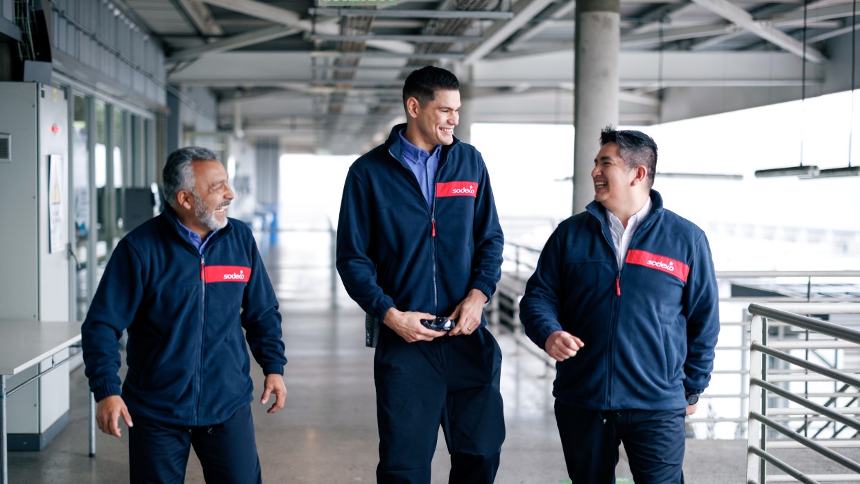 colleagues laughing together