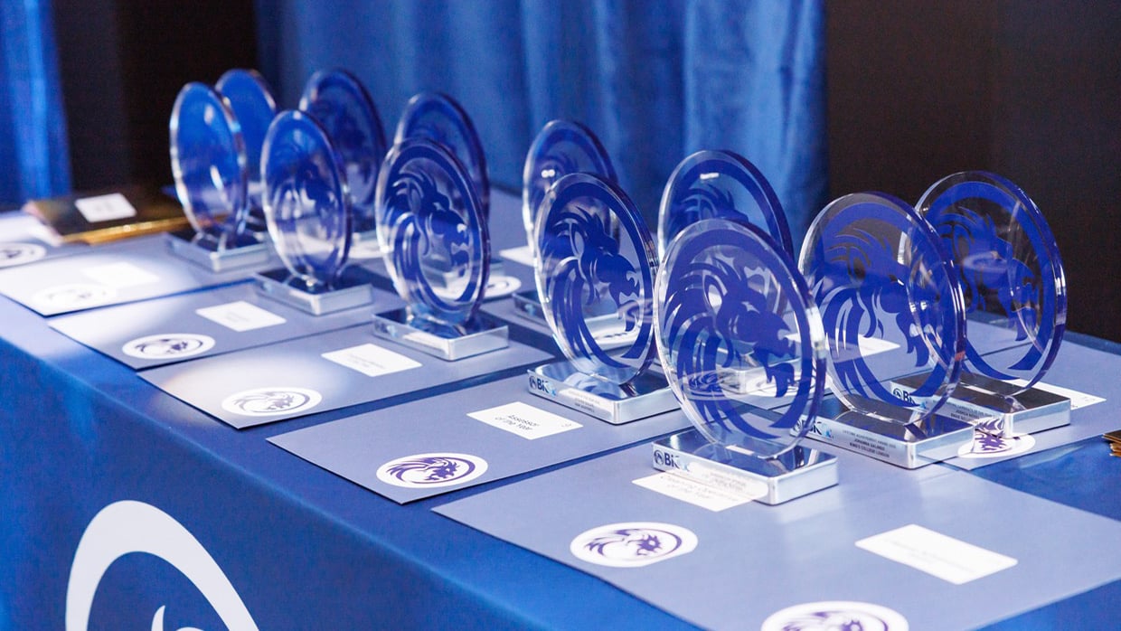 BICS award trophies