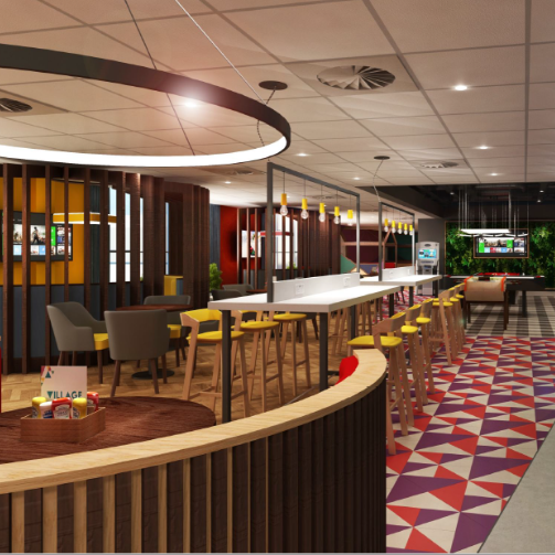 Social modern space designed by Sodexo 