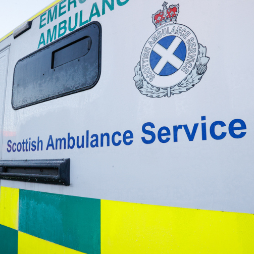 Ambulance from Scotland's emergency medical service