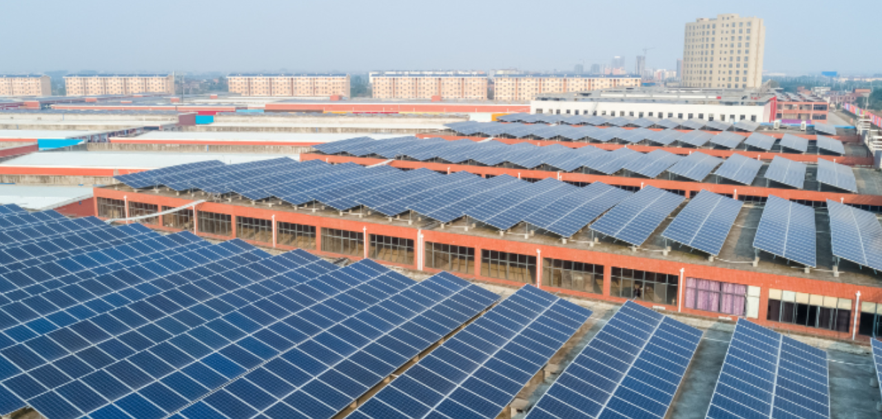 Roofs with solar panels