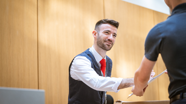 Two men shaking hands