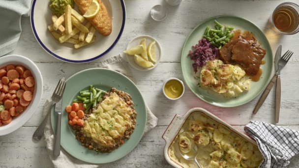 Plates full of nutritious and healthy looking meals