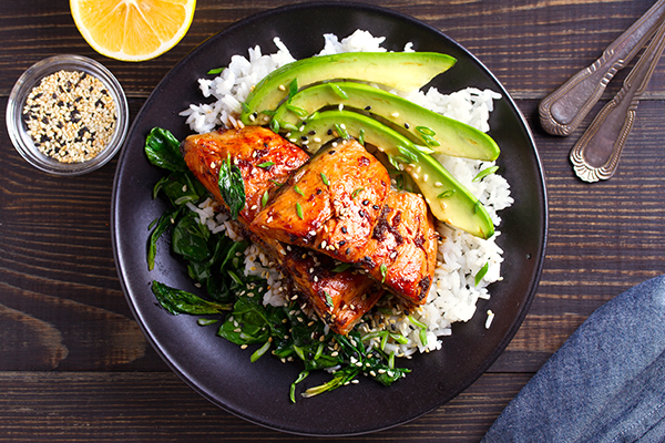 a plate of healthy food