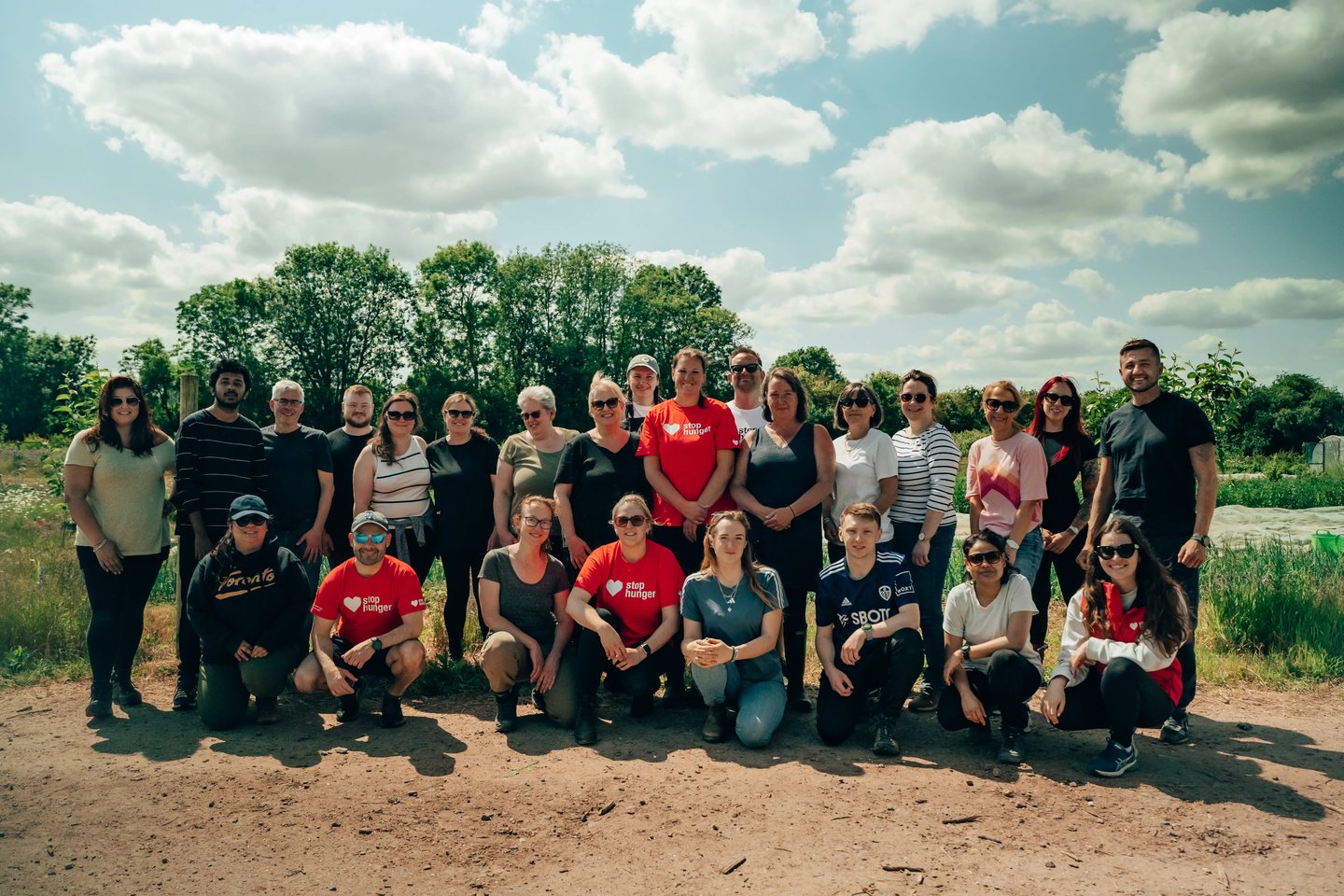 Group of volunteers at CoFarm