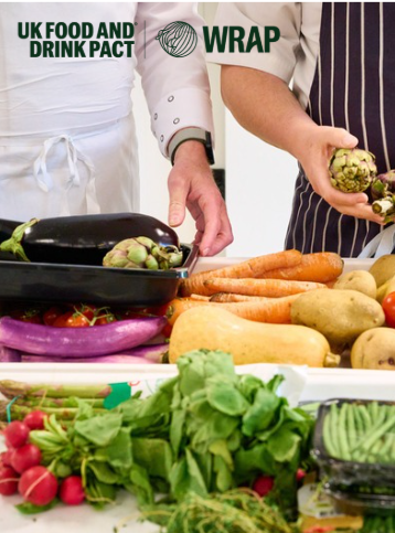 Wrap report cover two people handling food