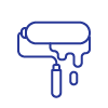 Blue paint roller icon