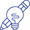 Blue gear icon with a cogwheel symbolizing settings or options