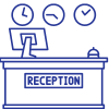 Drawing of a reception desk