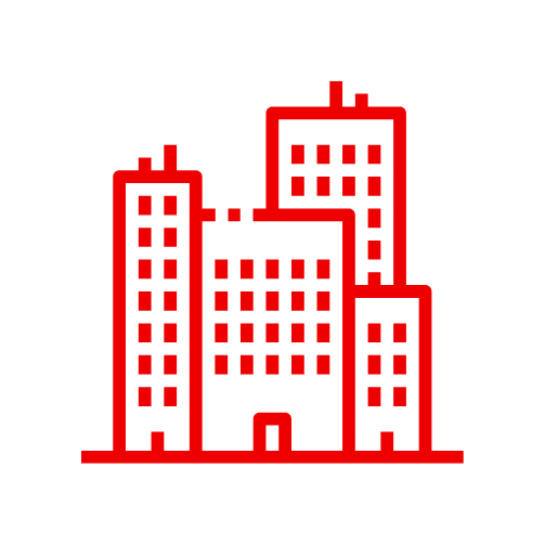 Icon of a red building
