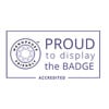 proud to display badge logo