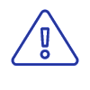 A blue warning triangle with an exclamation mark