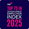 Social Mobility Employer Top 75 Index 2025 badge
