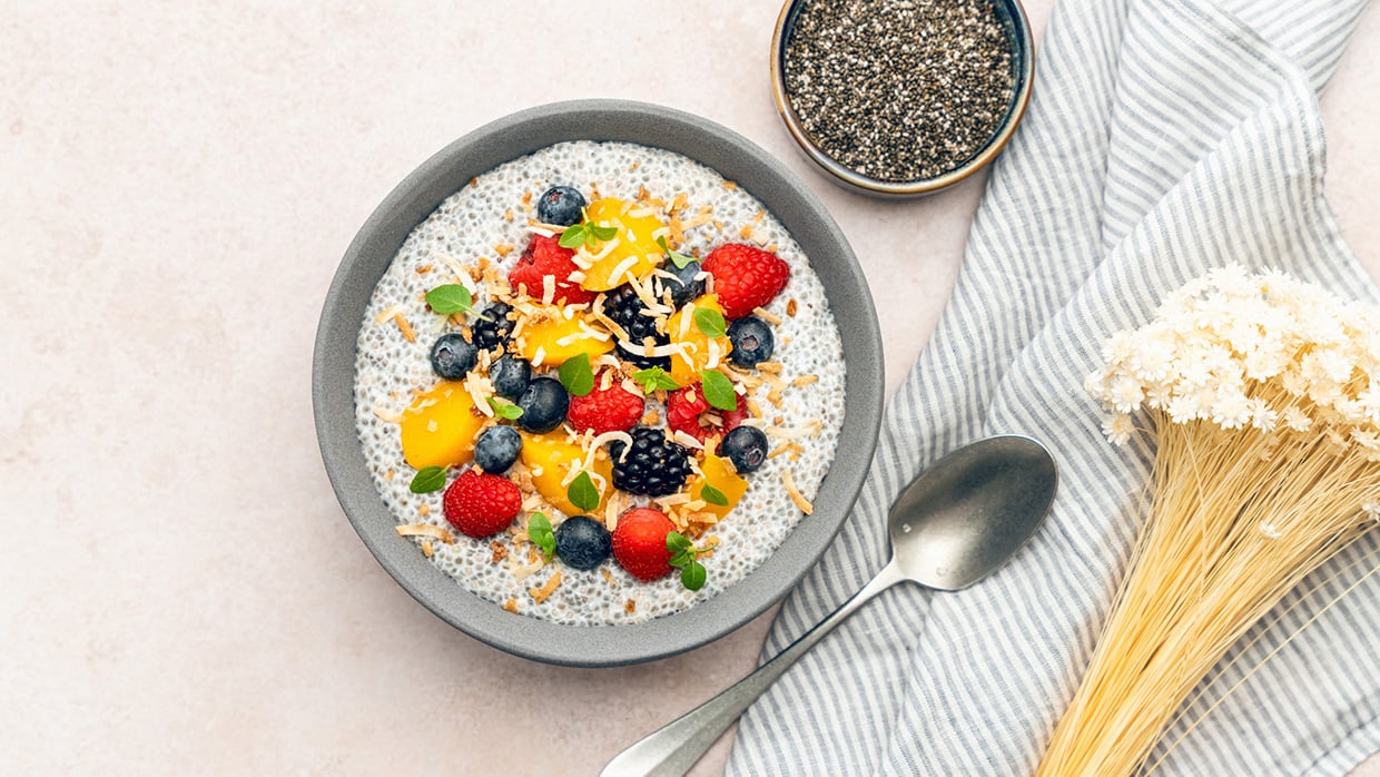 Bol de céréales avec des fruits