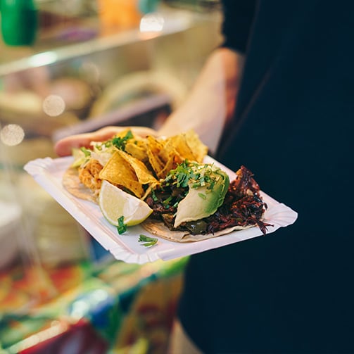 Plate of healthy food