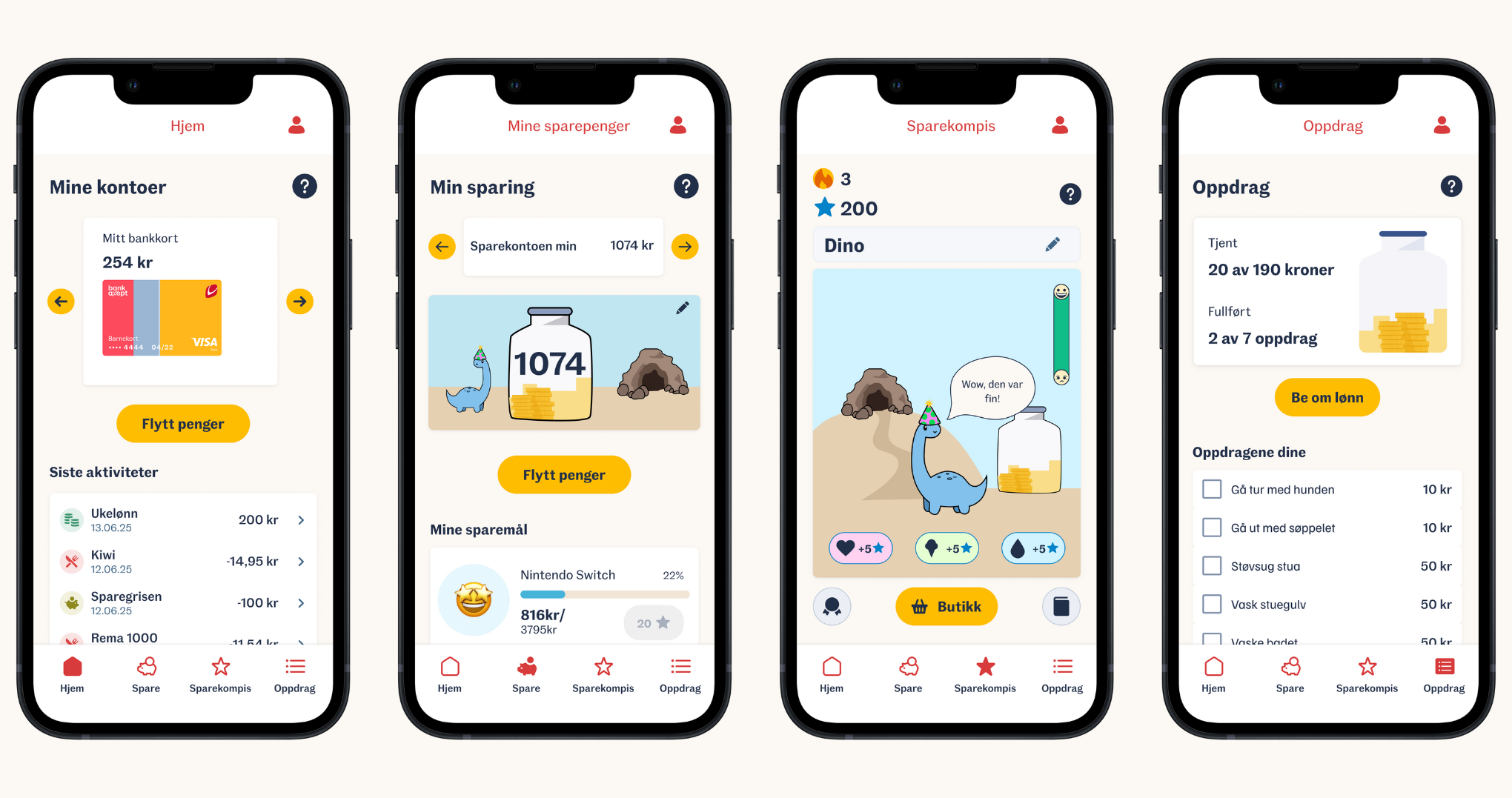 Barnebanken skjermvisning