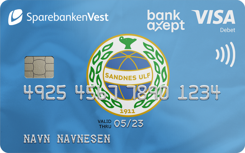 Bankkort med Sandes Ulf-design
