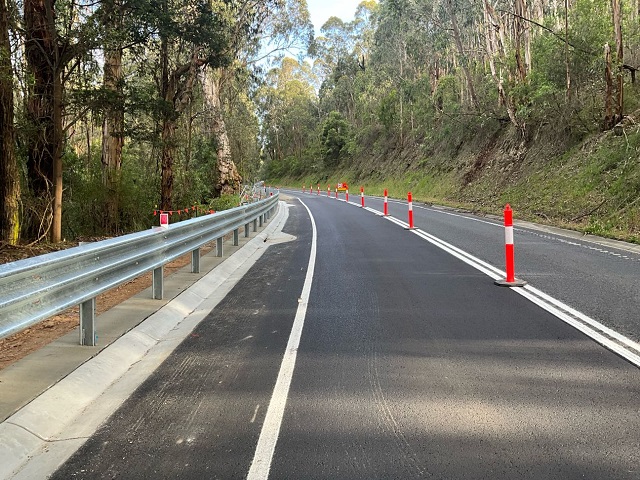 Melba Hwy photo completed asphalt