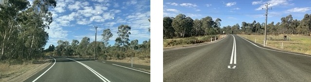 Completed works on the Bendigo-Maldon Road, Maldon