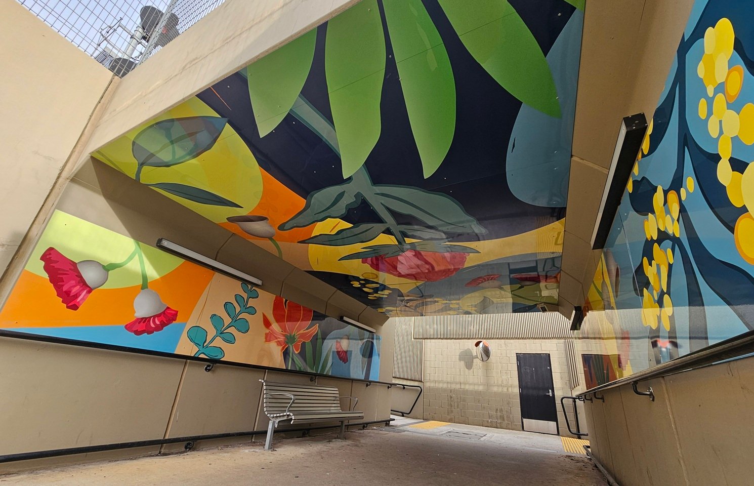 Image of the artwork and Caroline Springs train station