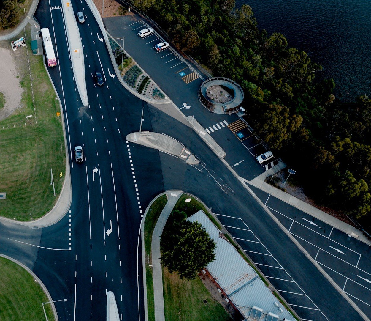 Image showing aerial view of the Kalimna shared path