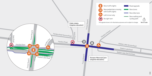 Image of map showing the overview of the Lara Six Ways Intersection upgrade