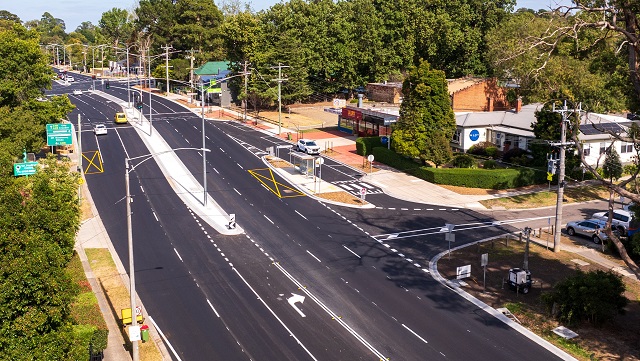Image of aerial view of the Montrose Dandenong Road and Leith Road intersection