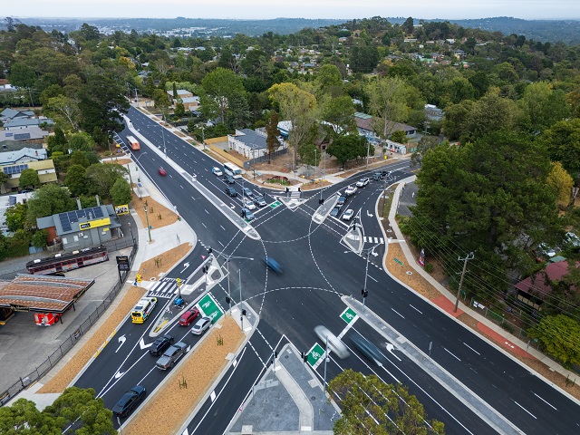Image of aerial view of the Montrose intersection