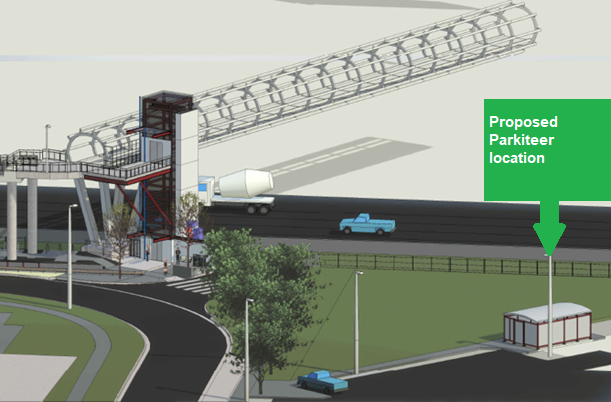 Image showing artists impression of Parkiteer location at Williams Landing station