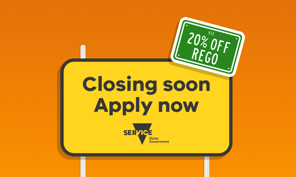 20% off rego closing soon, apply now