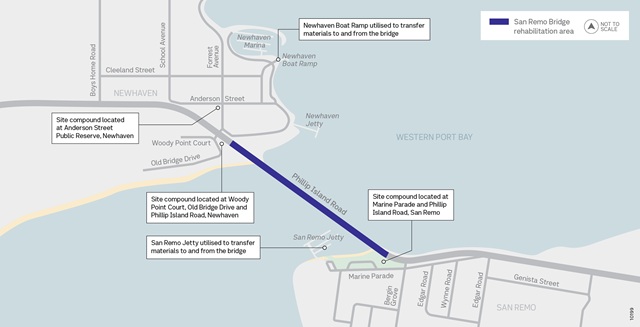 San Remoo bridge work locations