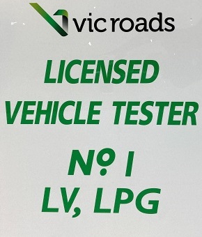 Image iof Licensed vehicle tester sign with VicRoafds branding