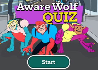 Image of the Aware Wolf Quiz promary school game