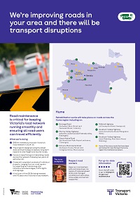 Image of the newspaper advertisment of the Hume region maintenance program for 2024-2025.