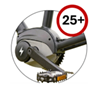 over 25 km icon