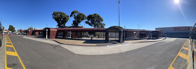 Image of the structure at the Sunbury station bus interchange