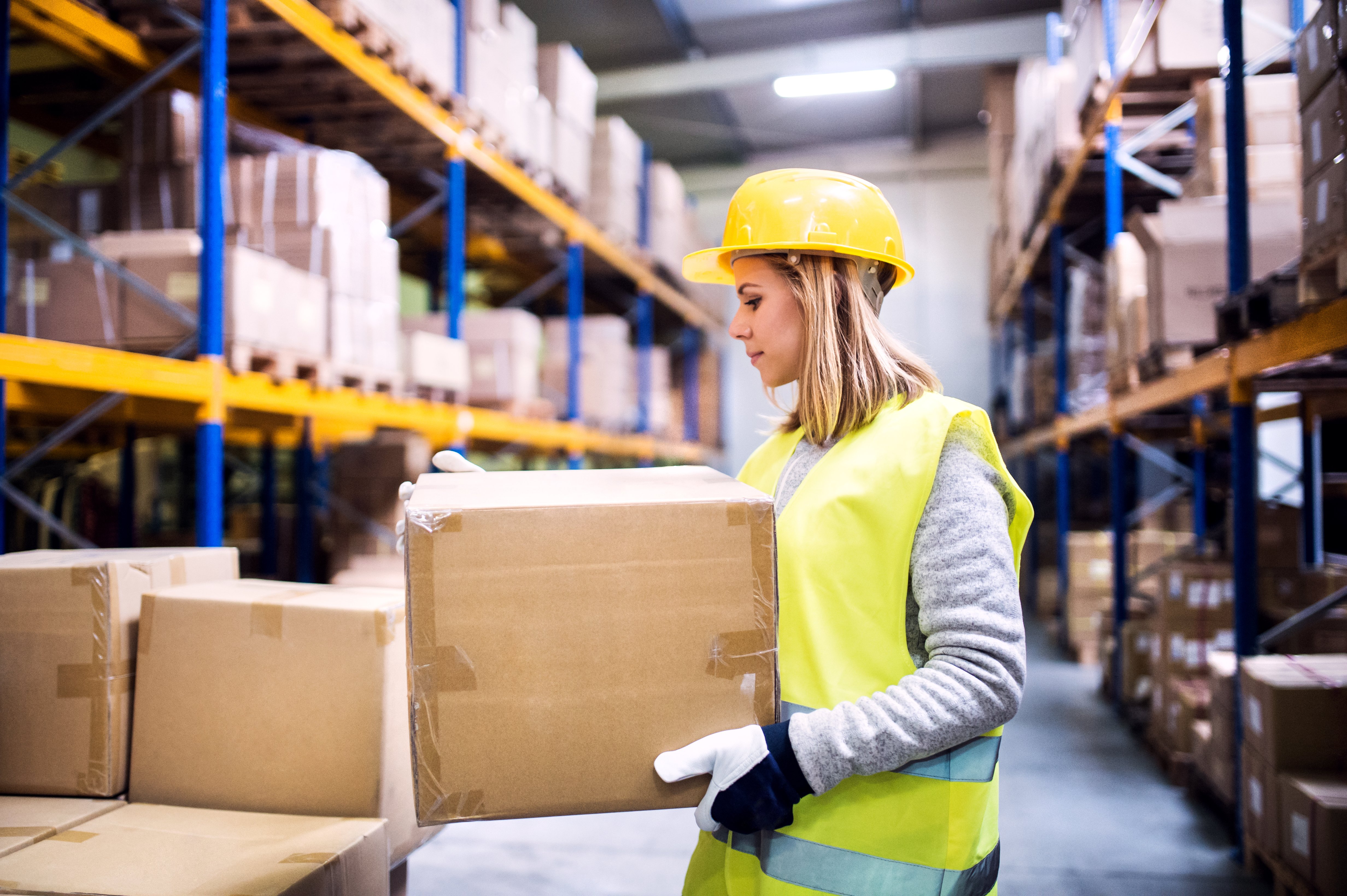 Female warehouse worker
