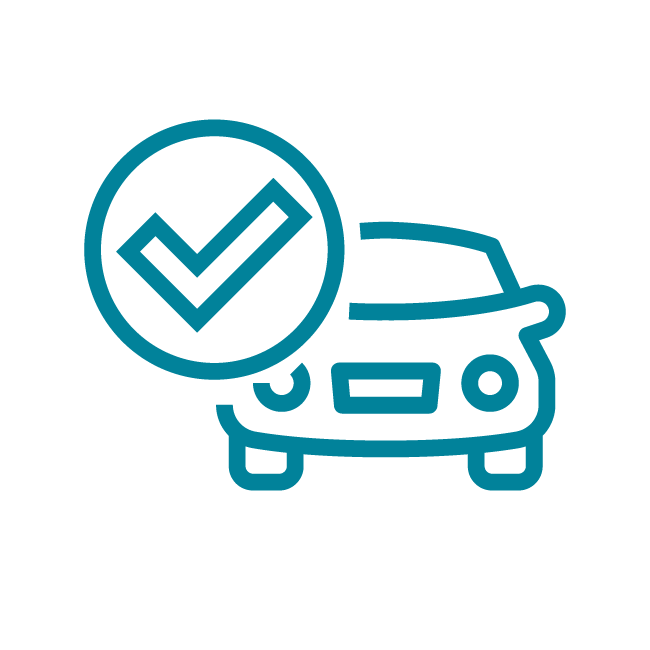 Car with check mark