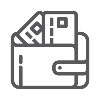 An image of a wallet with two cards peeking out