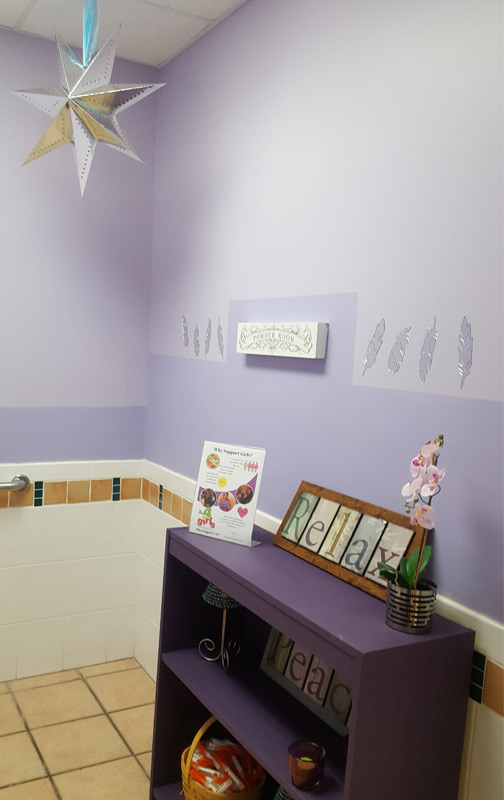 Redecorated staff bathroom at Centre for Girls