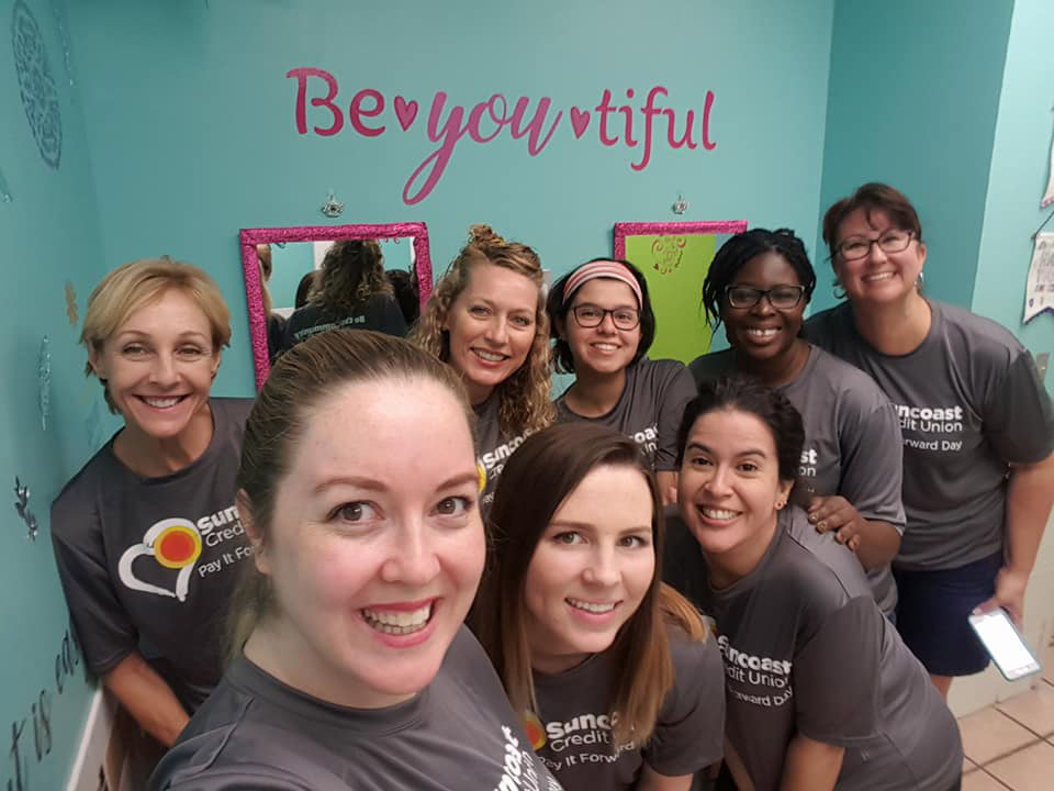 Suncoast Credit Union staff volunteers at Centre for Girls