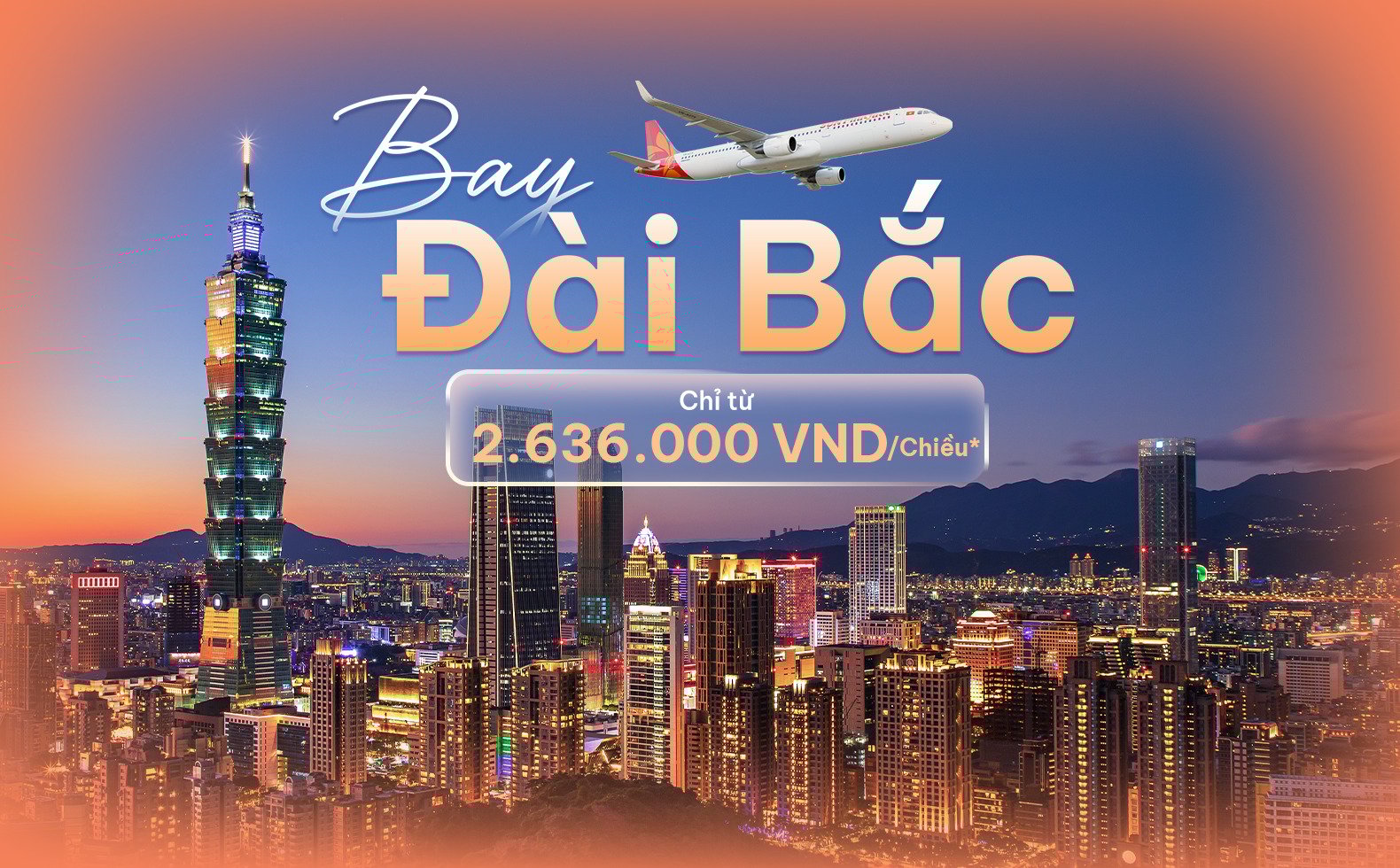Bay Đài Bắc giá chỉ từ 2.636.000 VND