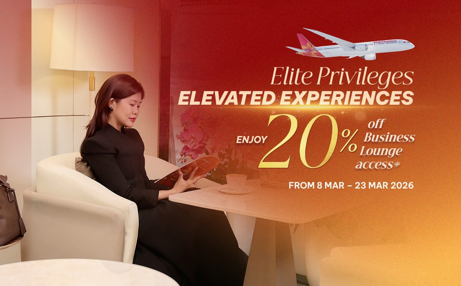 Sun Executive Lounge at Noi Bai International Airport: Enjoy 20% Off Airport Lounge Access with Sun PhuQuoc Airways
