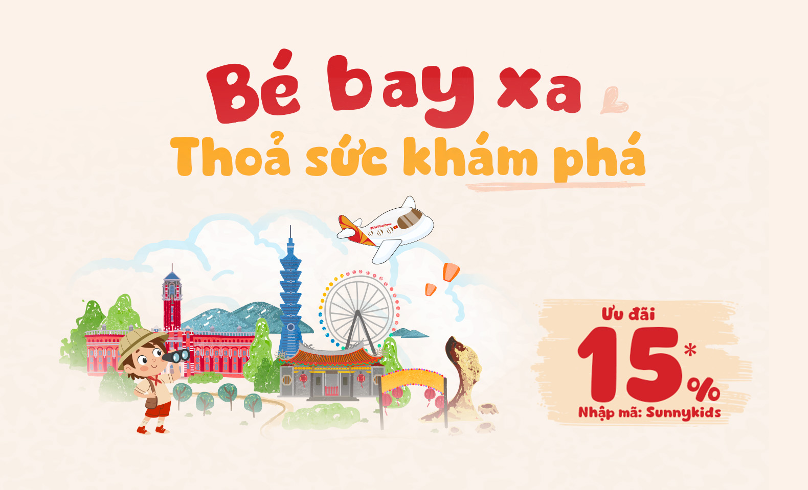 Ưu đãi đặc biệt cho trẻ em - Giảm ngay 15% giá vé