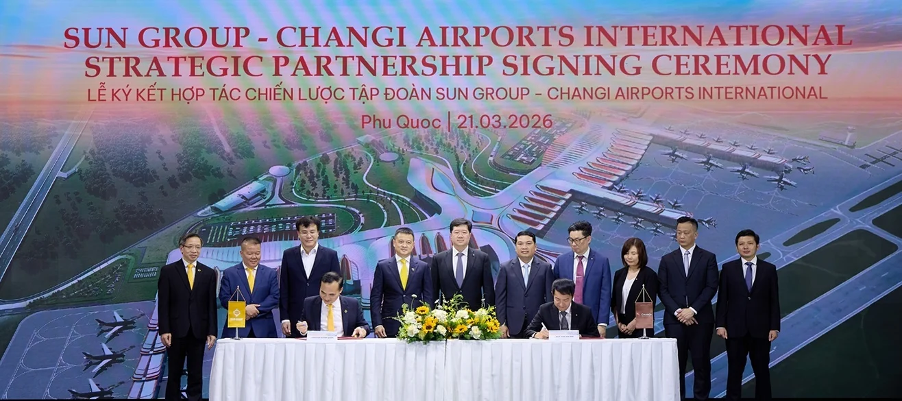 Sun Group and Changi Airports International sign strategic partnership to operate Phu Quoc Airport, pioneering the “airport destination” model in Vietnam