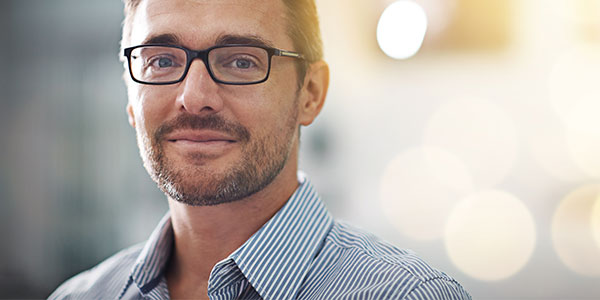 man wearing eyeglasses