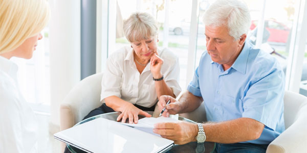 Mature couple with attorney