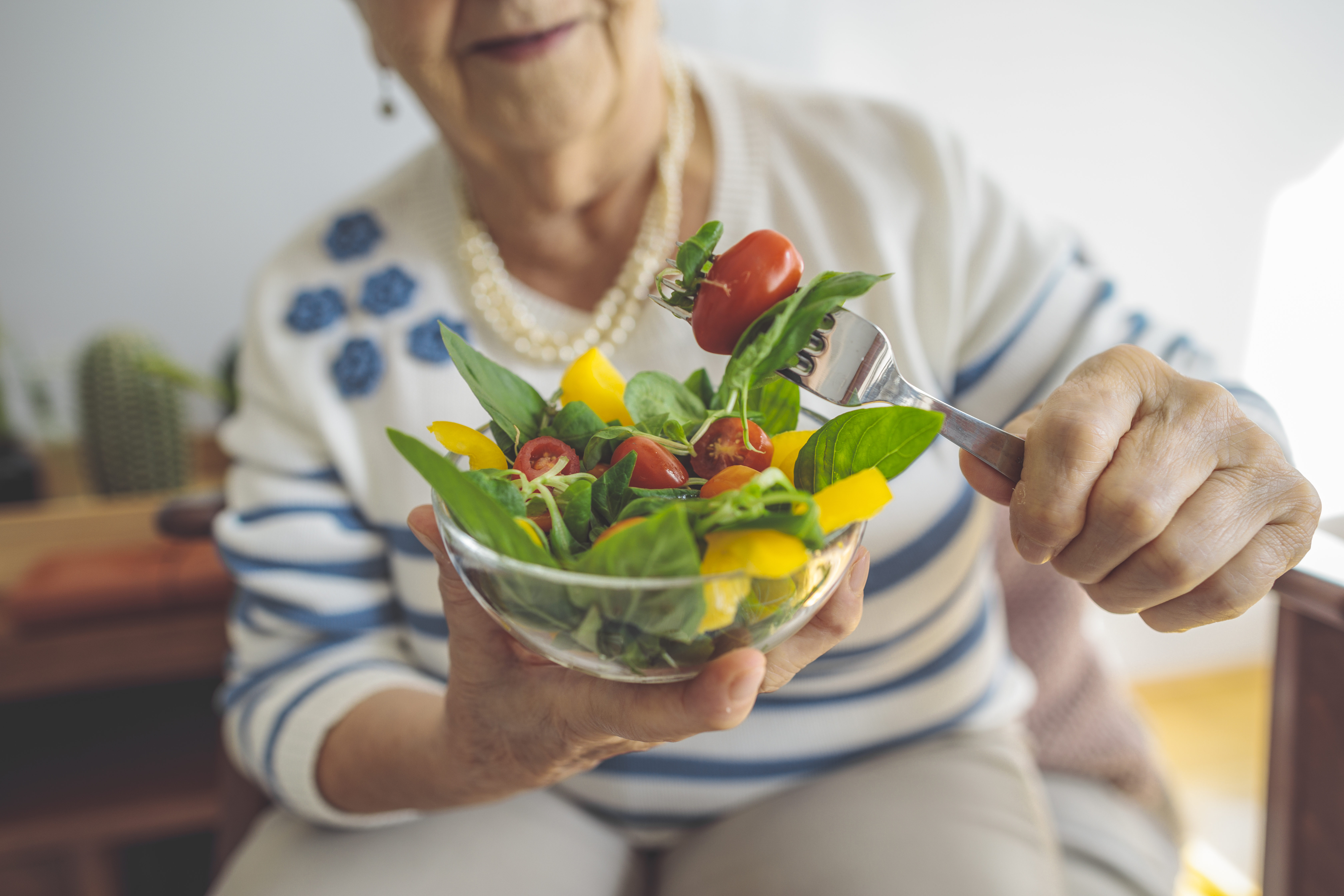 Senior woman at home