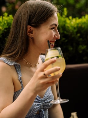 A girl enjoying cocktail at Xian