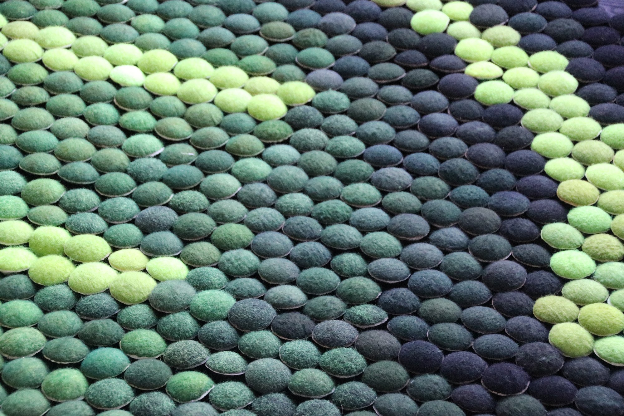 EAST Miami   tennis ball installation MWO Designs  designer Mathilde Wittock upcycled tennis balls